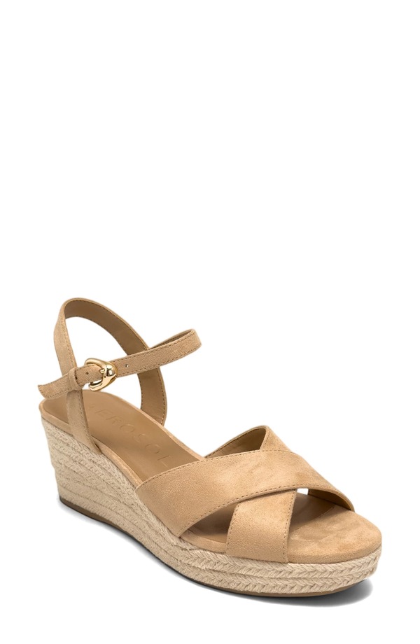 エアロソールズ レディース シューズ 踵 プラットホーム サンダル Aerosoles Casarina Platform Wedge Sandal Beige Bisque ベージュ
