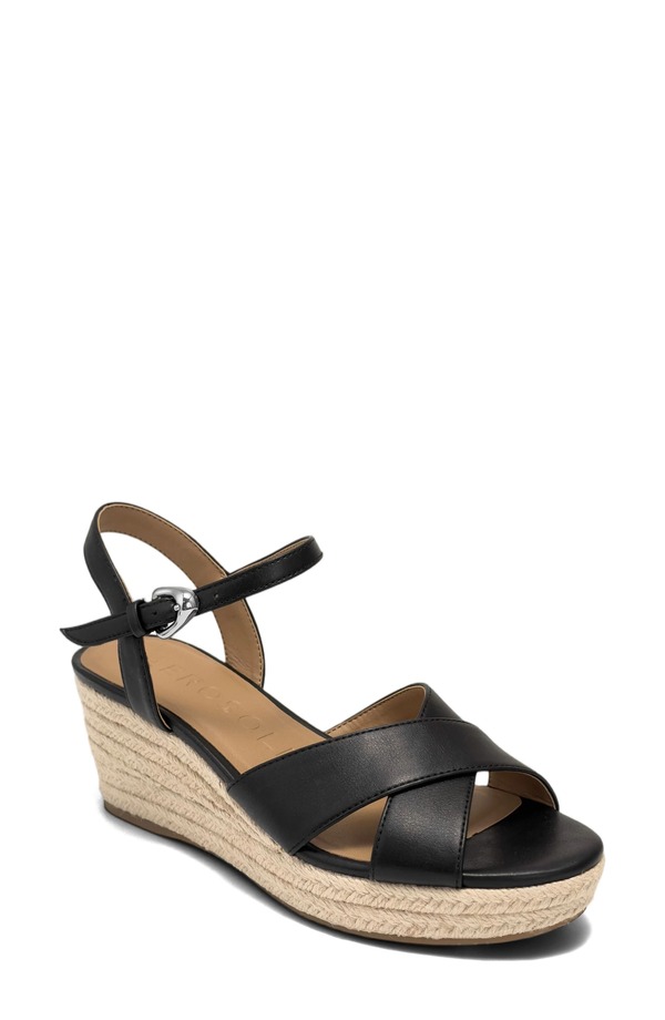 エアロソールズ レディース シューズ ヒール プラットフォーム サンダル Aerosoles Casarina Platform Wedge Sandal Black ブラック
