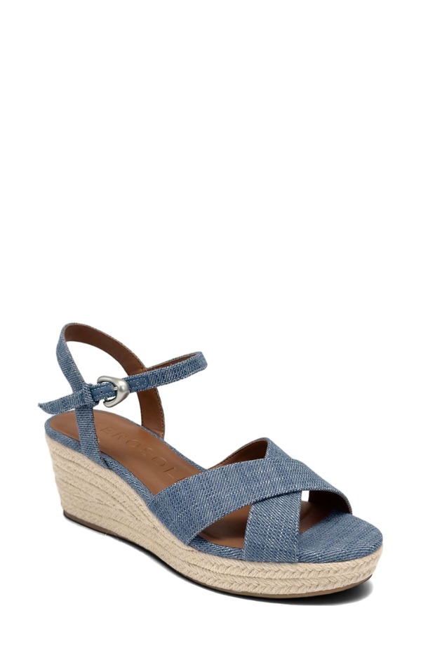 エアロソールズ レディース シューズ 踵 プラットホーム サンダル Aerosoles Casarina Platform Wedge Sandal Blue 青み
