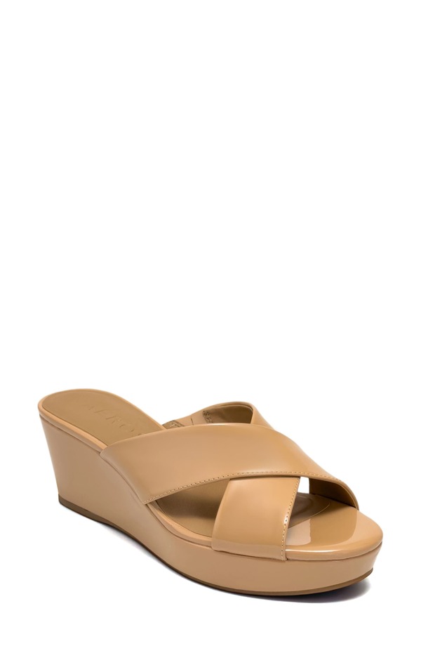 エアロソールズ レディース シューズ 踵 プラットホーム サンダル Aerosoles Cruis Platform Wedge Sandal Beige Bisque ベージュ