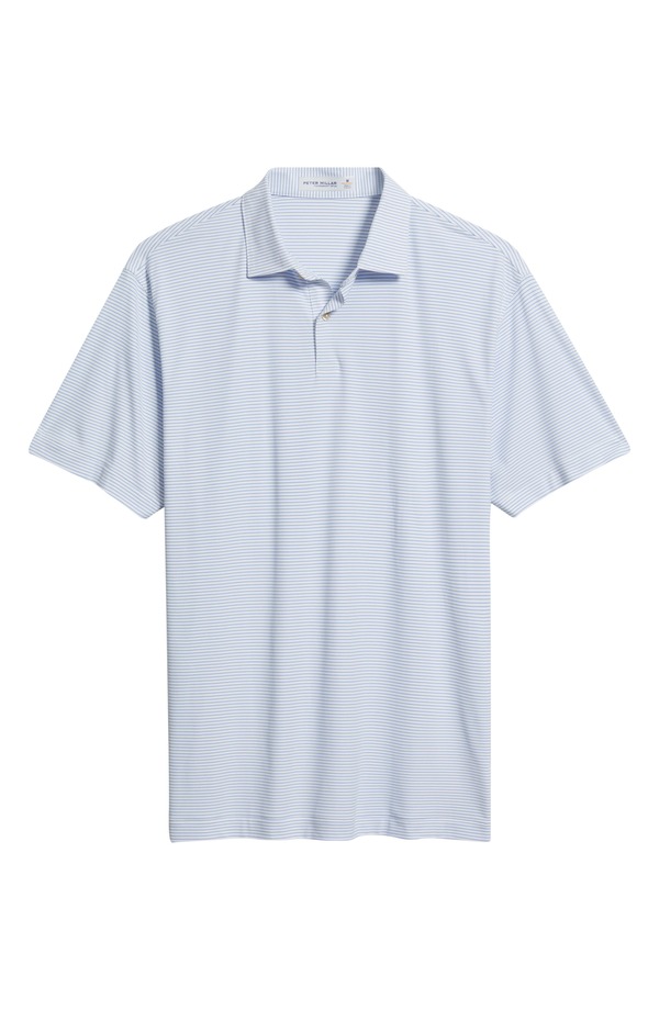 ピーター・ミラー メンズ トップス ポロシャツ Peter Millar Stripe Featherweight Performance Polo White ホワイト