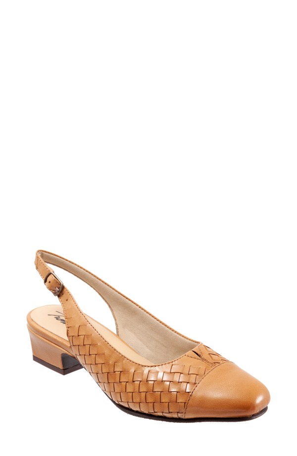 トロッターズ レディース シューズ 踵 Trotters Dea Woven Slingback Pump Bone