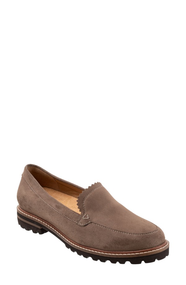 トロッターズ レディース シューズ スリッポン・ローファー Trotters Fayth Loafer Stone Suede 石ころ ローファー-レディース靴-靴