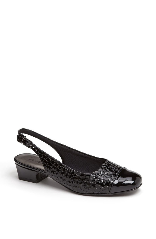 トロッターズ レディース シューズ 踵 Trotters \u0027Dea\u0027 Slingback Black Croco 黒いこと