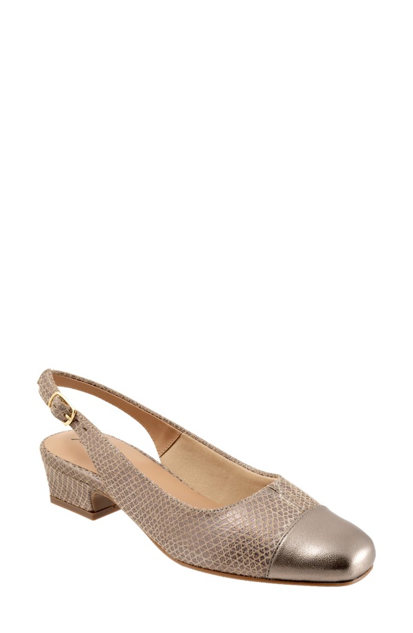 トロッターズ レディース シューズ 踵 Trotters \u0027Dea\u0027 Slingback Champagne Snake 三鞭酒