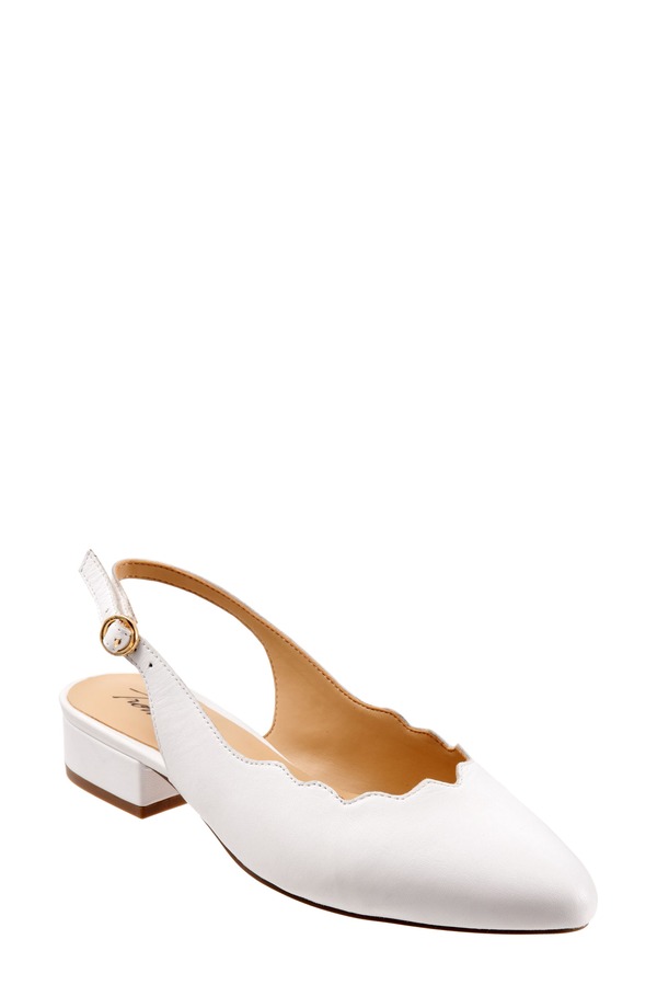 トロッターズ レディース シューズ 踵 Trotters Joselyn Slingback White 白いこと