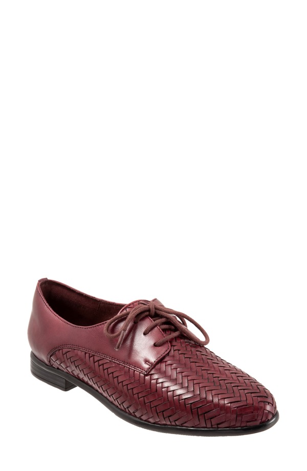 トロッターズ レディース シューズ パンプス ダービー Trotters Lizzie Derby Flat Burgundy バーガンディ