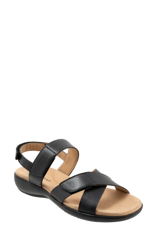 トロッターズ レディース シューズ 踵 サンダル Trotters River Slingback Sandal Black 黒いこと