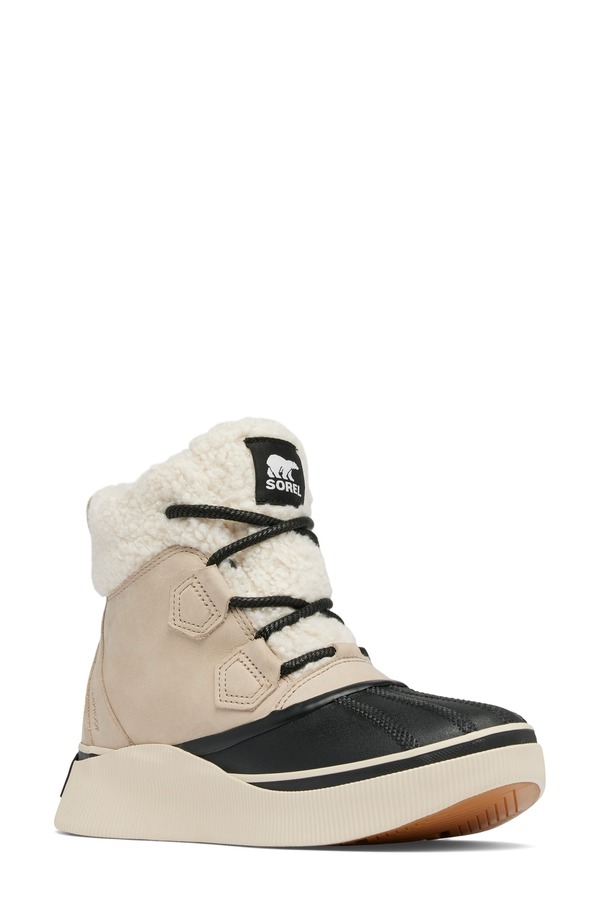ソレル レディース シューズ ブーツ・レインブーツ SOREL Out N About IV Chillz Waterproof Duck Boot Omega Taupe/ Black ブラック