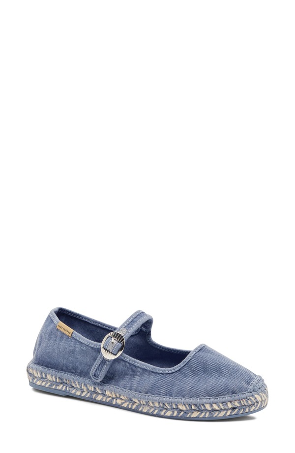 フリーピープル レディース シューズ サンダル Free People Oasis Mary Janespadrille Washed Nautical Blue ブルー