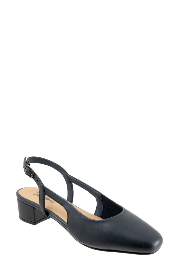 トロッターズ レディース シューズ 踵 Trotters Dottie Slingback Pump Navy 米国海軍