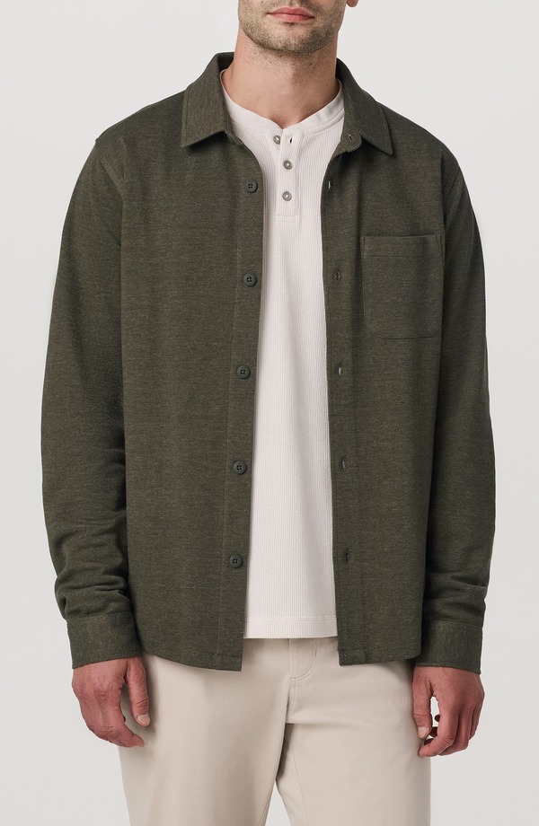 ビュオーリ メンズ アウター ジャケット・ブルゾン シャツ Vuori Jeffrey's Overshirt Olive Heather ヘザー