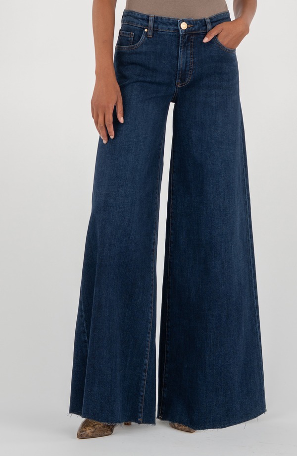 カットフロムザクロス レディース ボトムス デニムパンツ ハイウエスト ジーンズ KUT from the Kloth Blake High Waist Superwide Leg Jeans Indisputable
