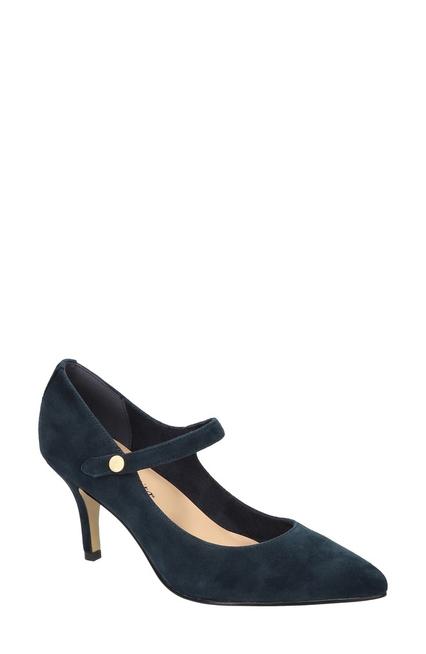 ベラヴィータ レディース シューズ ヒール Bella Vita Lainey Pointed Toe Pump Navy Kidsuede Leather ネイビー