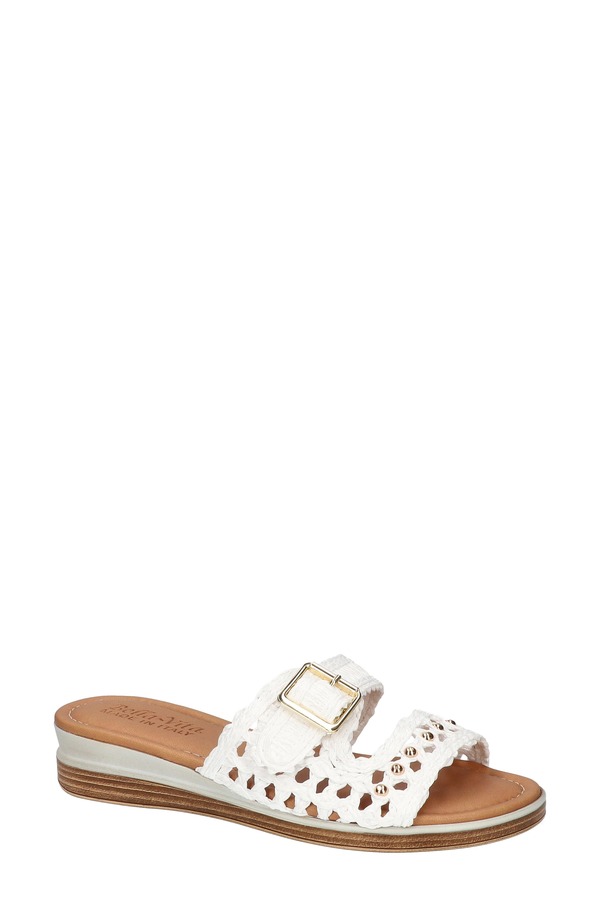 ベラヴィータ レディース シューズ 踵 サンダル Bella Vita Bar-Italy Wedge Sandal White Raffia 白いこと
