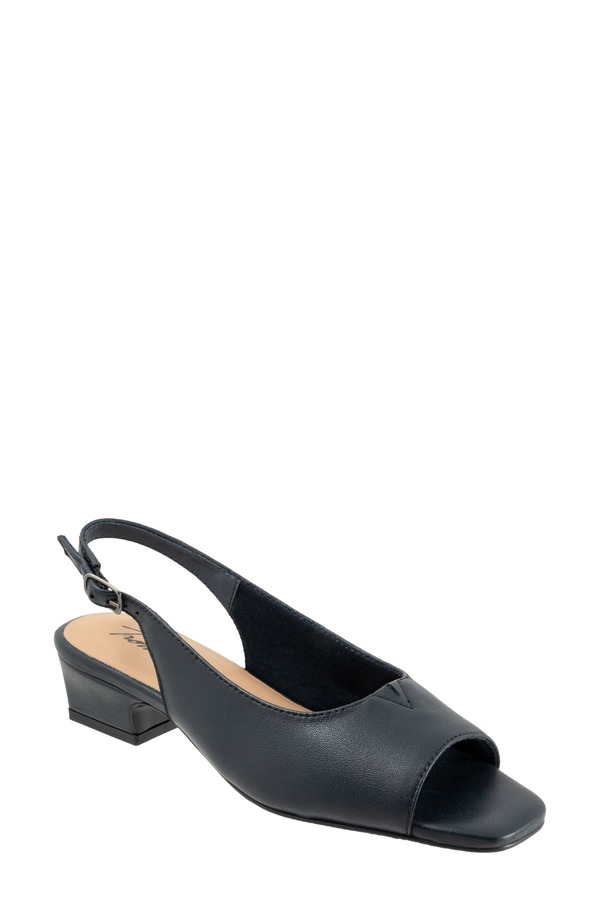 トロッターズ レディース シューズ 踵 サンダル Trotters Dawn Slingback Sandal Navy 米国海軍