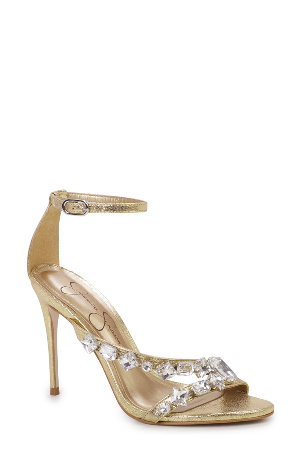 ジェシカシンプソン レディース シューズ 踵 サンダル アンクル Jessica Simpson Raelankle Strap Sandal Gold ゴールド