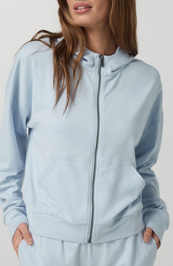 ビュオーリ レディース アウター パーカー・スウェット Vuori Halo Modern Zip Hoodie Soft Sky Heather ヘザー|ReVida 店