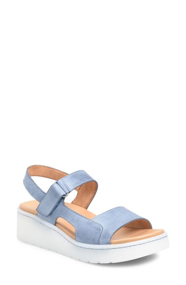 バーン レディース シューズ 踵 プラットホーム サンダル Brn Kit Platform Sandal Navy Leather 米国海軍