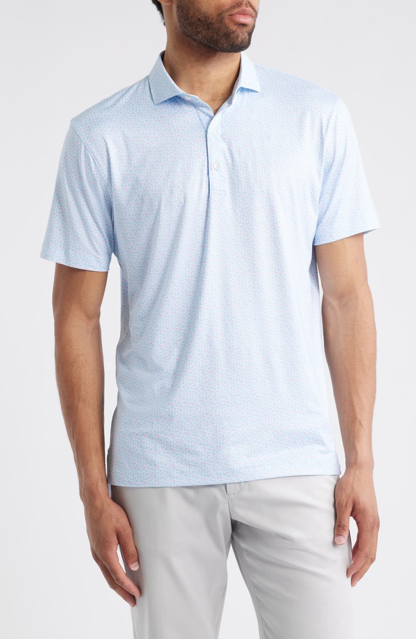 ジョニー オー メンズ トップス シャツ プリント johnnie-O Four Leaf Clover Print Featherweight Performance Polo Kona｜ReVida 店
