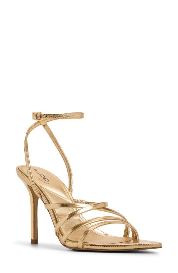 アルド レディース シューズ 踵 サンダル アンクル ALDO Solaniankle Strapointed Toe Sandal Gold ゴールド