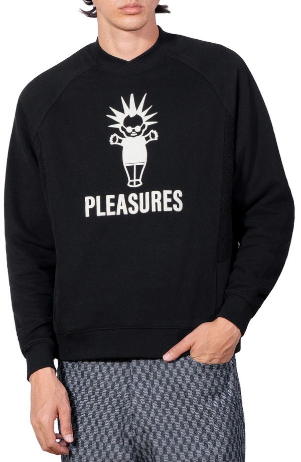 プレジャーズ メンズ アウター パーカー・スウェット プルオーバー PLEASURES Punk Baby Sweatshirt Black 黒いこと