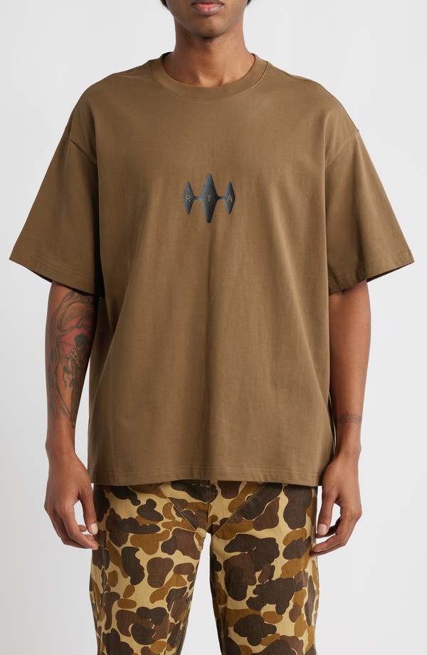 アールティーエー メンズ トップス ティーシャツ 刷り上げる グラフィック RtA Colin Oversize Graphic Print-Shirteak Pirate Radio Tシャツ・カットソー-トップス-メンズファッション