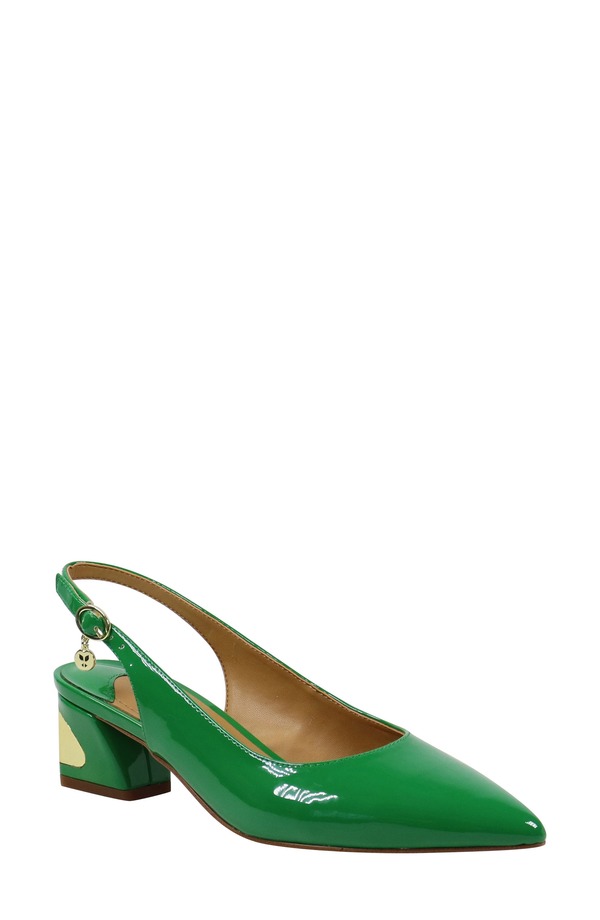 ジェイレニー レディース シューズ 踵 J. Rene J.Rene Shayanne Slingback Pointed Toe Pump Green 緑であること