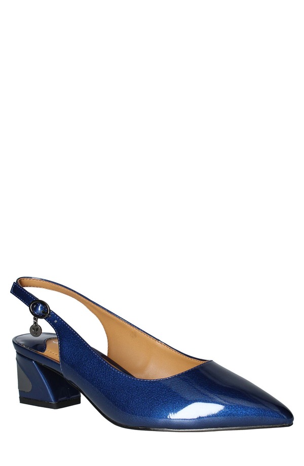 ジェイレニー レディース シューズ 踵 J. Rene J.Rene Shayanne Slingback Pointed Toe Pump Navy 米国海軍