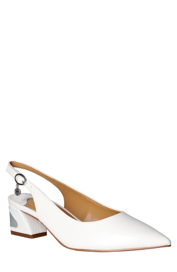 ジェイレニー レディース シューズ 踵 J. Rene J.Rene Shayanne Slingback Pointed Toe Pump White 白いこと
