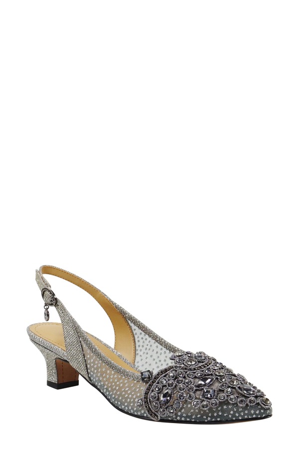 ジェイレニー レディース シューズ 踵 J. Rene Strovanni Slingback Pumpewter ピューター