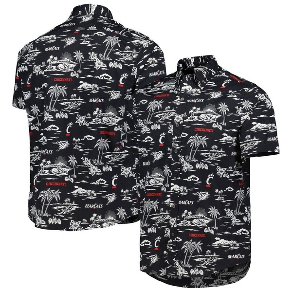 レインスプーナー メンズ トップス プルオーバー 落ちこむ Men\u0027s Reyn Spooner Black Cincinnati Bearcats Performance Button-Down Shirt Black 黒いこと