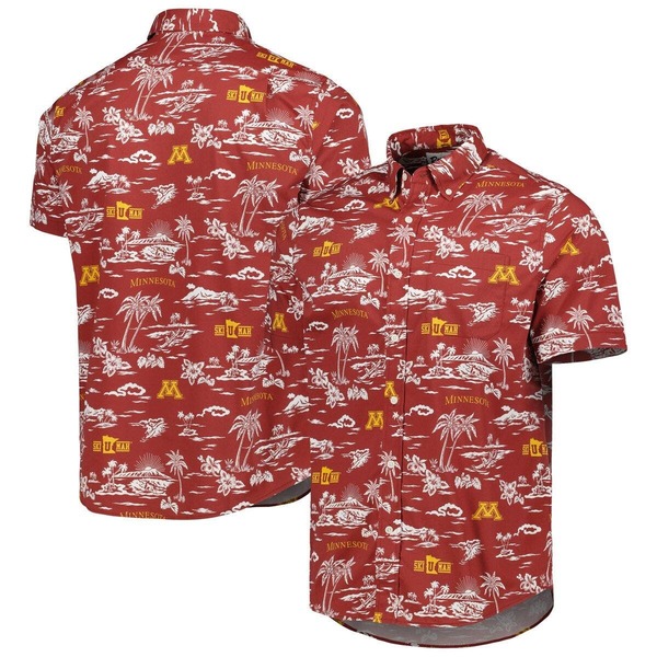 レインスプーナー メンズ トップス プルオーバー 落ちこむ Men\u0027s Reyn Spooner Maroon Minnesota Golden Gophers Performance Button-Down Shirt Maroon マルーン