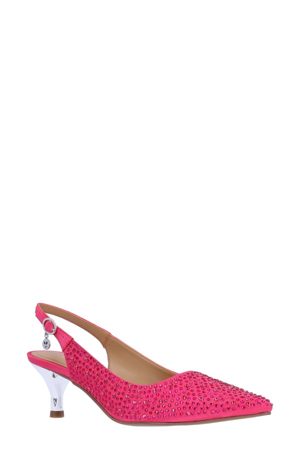 ジェイレニー レディース シューズ 踵 J. Rene Ferrya Slingback Pointed Toe Pump Fuchsia フューシャ