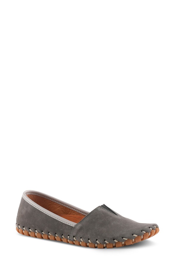 スプリングステップ レディース シューズ パンプス Spring Step Kathaleta Flat Grey Suede グレー