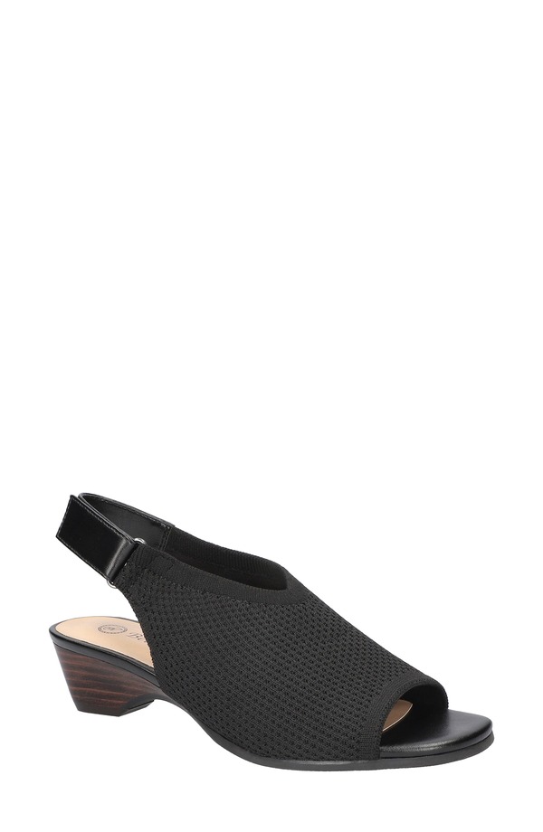 ベラヴィータ レディース シューズ 踵 サンダル Bella Vita Marin Slingback Sandal Blacknit 黒いこと