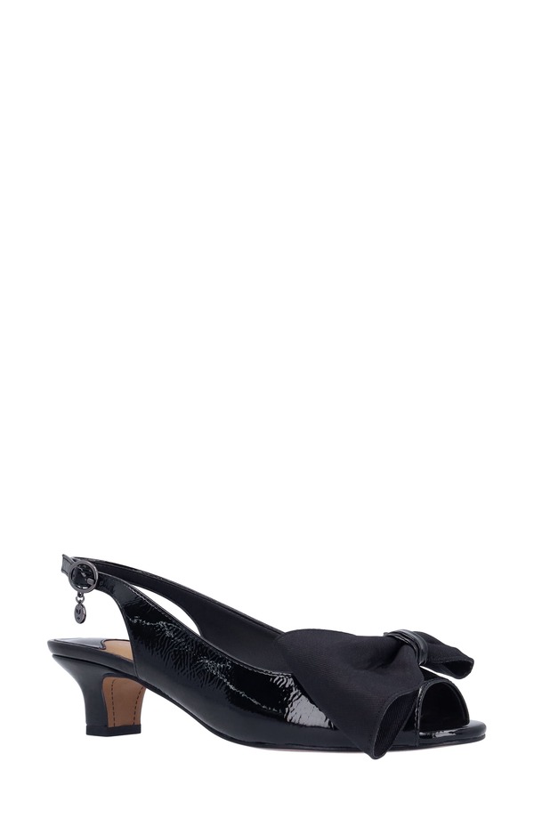 ジェイレニー レディース シューズ 踵 サンダル J. Rene Lirain Slingback Sandal Black 黒いこと