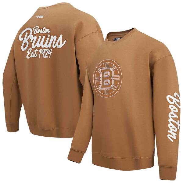 労働者階級標準尺度 メンズ アウター パーカー・スウェット プルオーバー Men\u0027s Pro Standard Brown Boston Bruins Painthe City Pullover Sweatshirt Brown 赤銅色