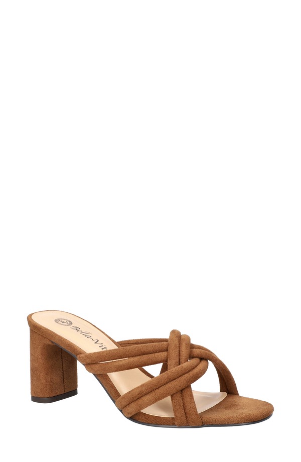 ベラヴィータ レディース シューズ 踵 サンダル Bella Vita Carmen Slide Sandal Cognac Suede