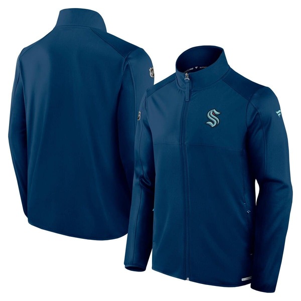 ファナティクス メンズ アウター ジャケット・ブルゾン フリース Men Fanatics Navy Seattle Kraken Authentic Pro Rink Fleece Full-Zip Jacket Navy ネイビー