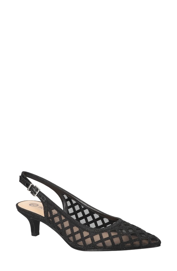 ベラヴィータ レディース シューズ 踵 Bella Vita Noel Slingback Pointed Toe Pump Black Glitter 黒いこと