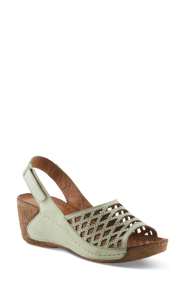 発条足取り レディース シューズ 踵 サンダル Spring Step Denair Sandal Mint Green 緑であること