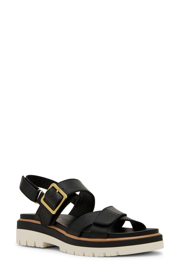 金髪 レディース シューズ 踵 サンダル Blondo Beau Sandal Black Leather 黒いこと