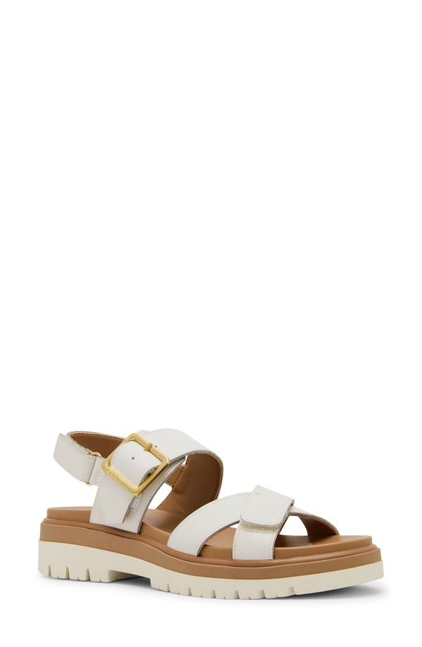 金髪 レディース シューズ 踵 サンダル Blondo Beau Sandal White Leather 白いこと