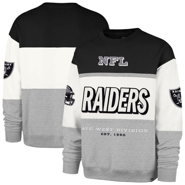フォーティーセブン メンズ アウター パーカー・スウェット プルオーバー マキシ Men\u0027s \u002747 Black/Gray Las Vegas Raiders Breeze Maximalist Sweatshirt Black 黒いこと