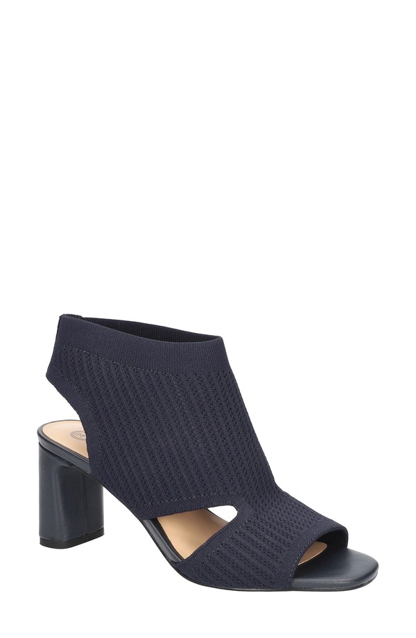 ベラヴィータ レディース シューズ 踵 サンダル 編み物 Bella Vita Mira Stretch Knit Sandal Navy Knit 米国海軍
