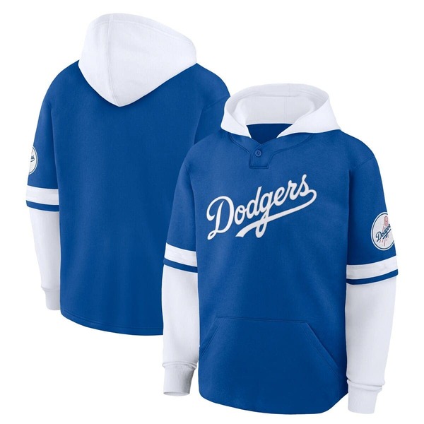 ファナティクス メンズ アウター パーカー・スウェット Men\u0027s Fanatics Royal/White Los Angeles Dodgers Oversized Fire Speed Layered Hoodie Royal 白いこと