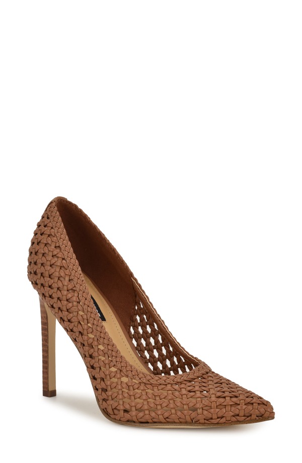 ナインウェスト レディース シューズ 踵 Nine Westatiana Pointed Toe Pump Medium Brown 210 赤銅色
