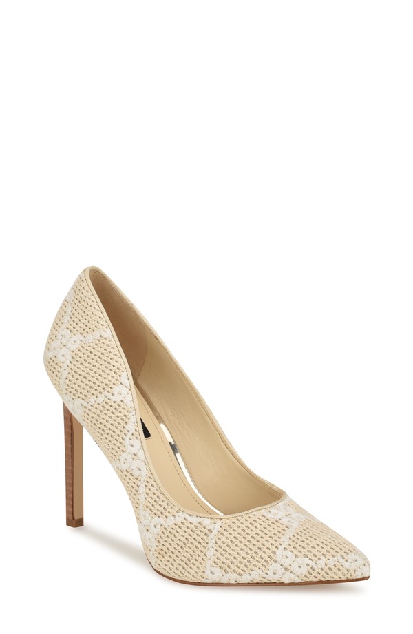 ナインウェスト レディース シューズ 踵 Nine Westatiana Pointed Toe Pump Medium Natural