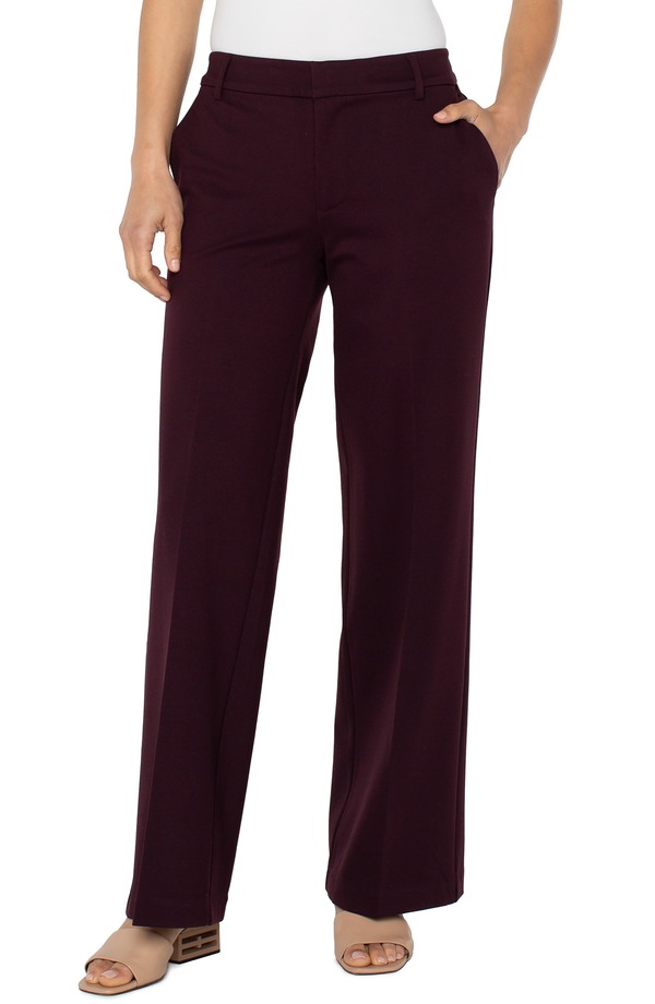 リヴァプール ロサンゼルス レディース ボトムス レギンス ワイドレッグ パンツ ニット Liverpoolos Angeles Kelsey Wide Leg Knitrousers Dark Plum プラム